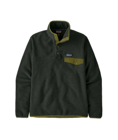 Patagonia M's LW Synch Snap-T Fleece Pullover - 100% Recycled Polyester Old Growth Green Shirt