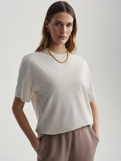 Leighton Boyfriend Tee Shirt Varley Oatmeal XS