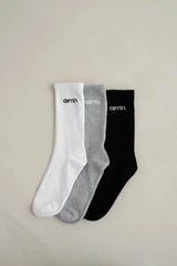Logo Socks 3-Pack - Grey Melange