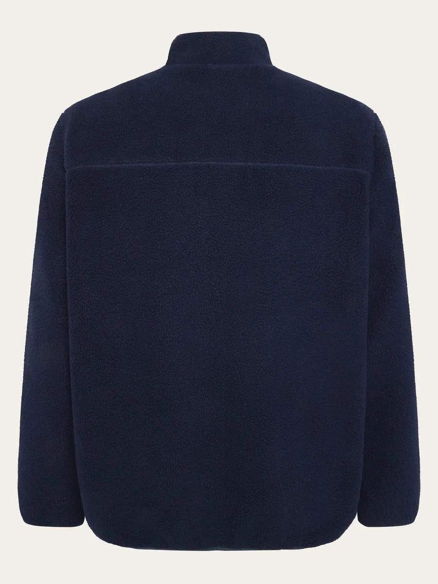 KnowledgeCotton Apparel Loose Fit Zip Fleece Night Sky Fleece Jackets
