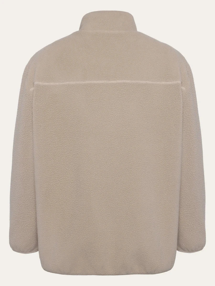 KnowledgeCotton Apparel Loose Fit Zip Fleece Light feather gray Fleece Jackets