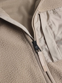 KnowledgeCotton Apparel Loose Fit Zip Fleece Light feather gray Fleece Jackets