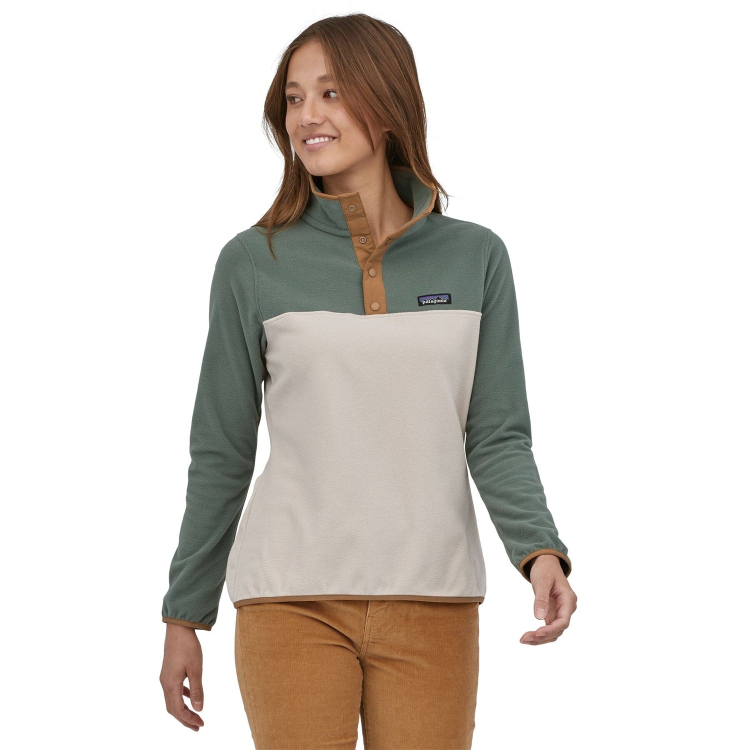 Patagonia Micro D® Snap-T® Fleece Bergy Bits: Furry Taupe L Fleece