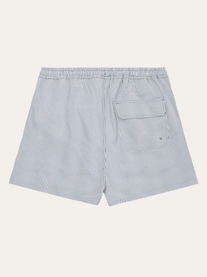 Mid-thigh Seersucker Swimshorts Swimwear KnowledgeCotton Apparel 