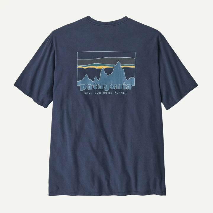 Patagonia M's '73 Skyline Organic T-Shirt - 100% Organic Cotton New Navy Shirt