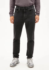 M's Aarjo Tarpa Jeans - Tapered Fit Denim - Organic cotton Pants Armedangels Black Washed Authentic 29 32