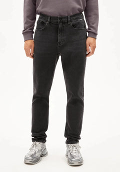M's Aarjo Tarpa Jeans - Tapered Fit Denim - Organic cotton Pants Armedangels Black Washed Authentic 29 32