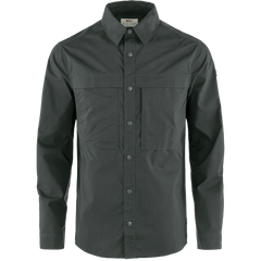 Fjällräven M's Abisko Trail Shirt LS - Recycled polyester & Polyester & Organic cotton Dark Grey Shirt