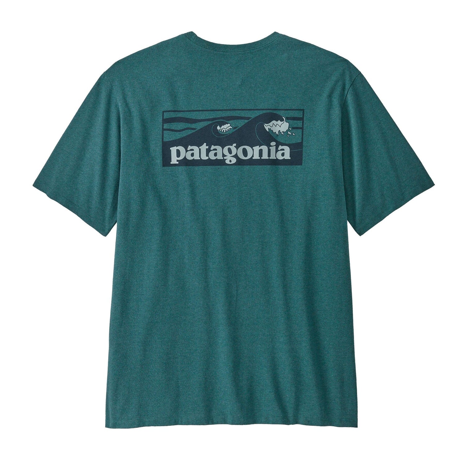 Patagonia M's Boardshort Logo Pocket Responsibili-Tee - Recycled Cotton & Recycled Polyester Wetland Blue Shirt