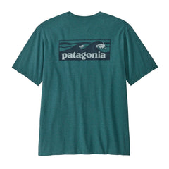 Patagonia M's Boardshort Logo Pocket Responsibili-Tee - Recycled Cotton & Recycled Polyester Wetland Blue Shirt
