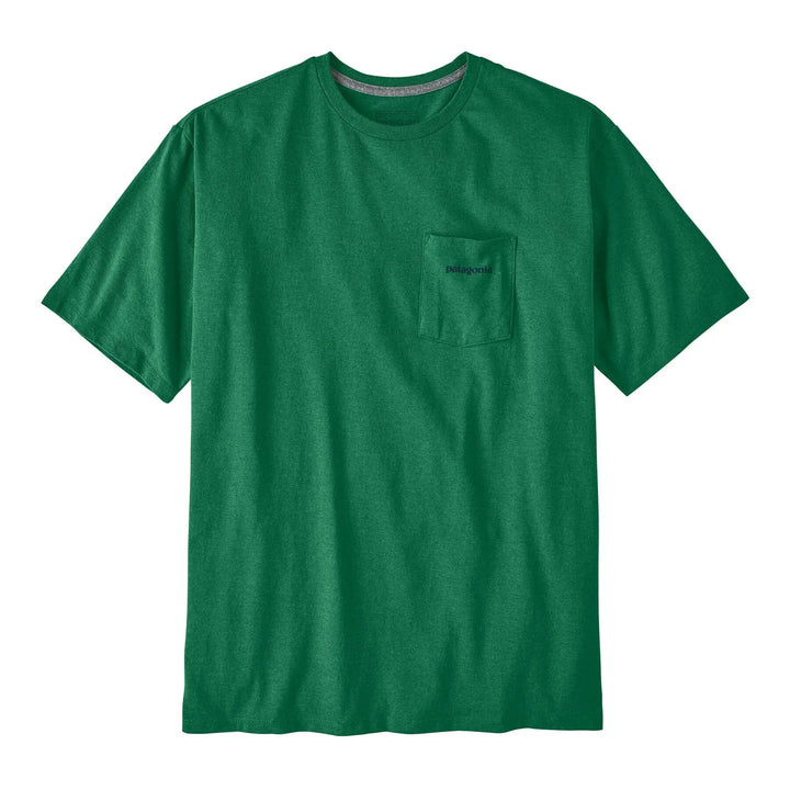 M's Boardshort Logo Pocket Responsibili-Tee - Recycled Cotton & Recycled Polyester Shirt Patagonia Gather Green S