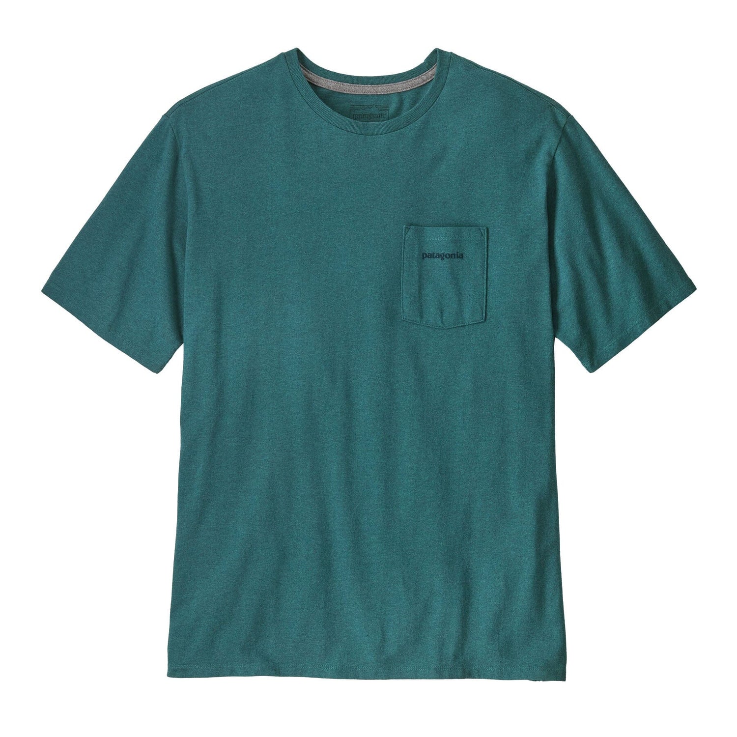 Patagonia M's Boardshort Logo Pocket Responsibili-Tee - Recycled Cotton & Recycled Polyester Wetland Blue Shirt