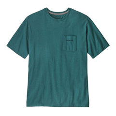 Patagonia M's Boardshort Logo Pocket Responsibili-Tee - Recycled Cotton & Recycled Polyester Wetland Blue Shirt
