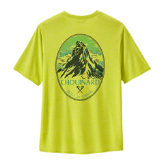 Patagonia M's Cap Cool Daily Graphic Shirt - Lands - Recycled Polyester Chouinard Crest: Phosphorus Green X-Dye Shirt