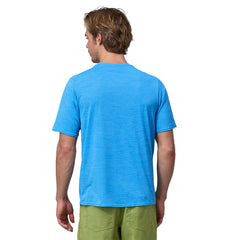 Patagonia M's Cap Cool Daily Graphic Shirt - Lands - Recycled Polyester Clean Climb Bloom: Vessel Blue X-Dye Shirt