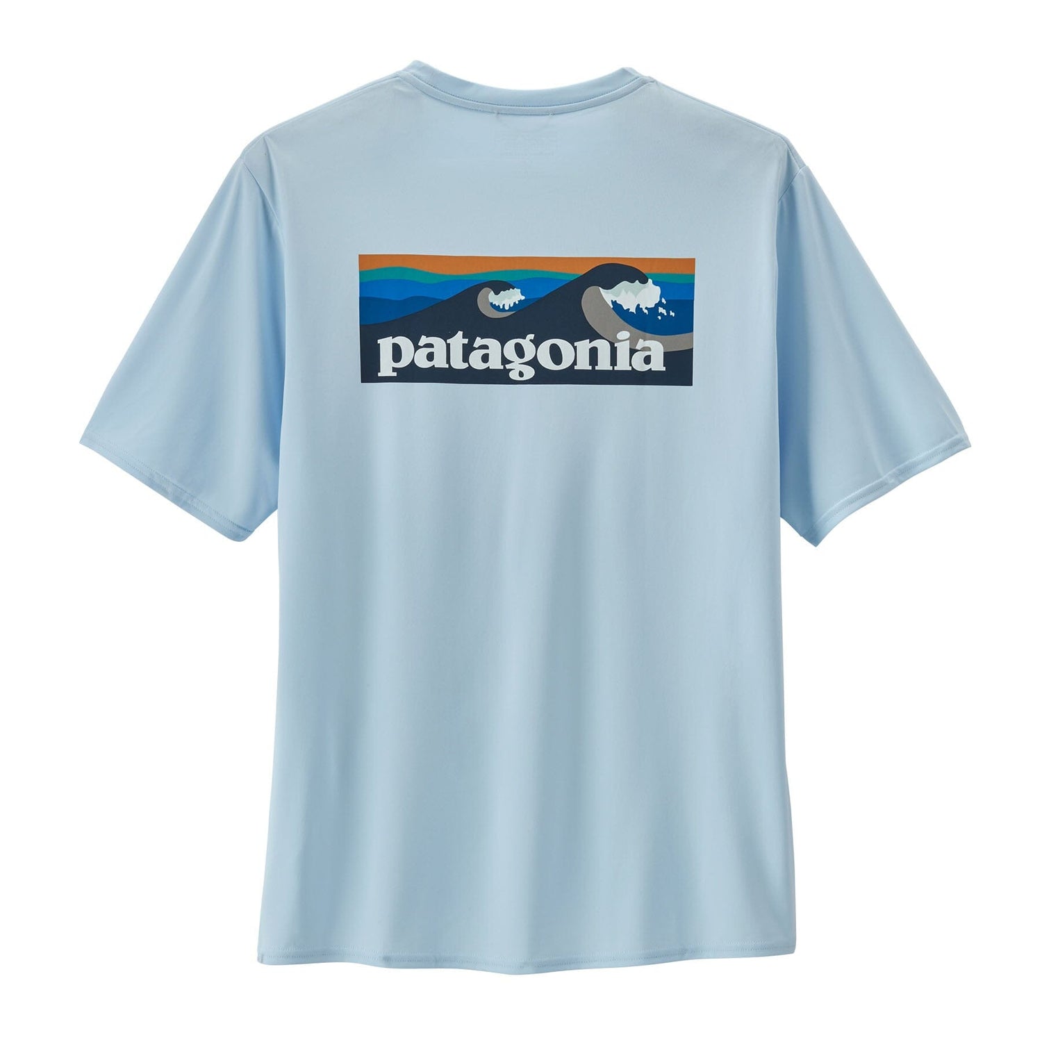 Patagonia M's Cap Cool Daily Graphic Shirt - Waters Boardshort Logo: Chilled Blue Shirt