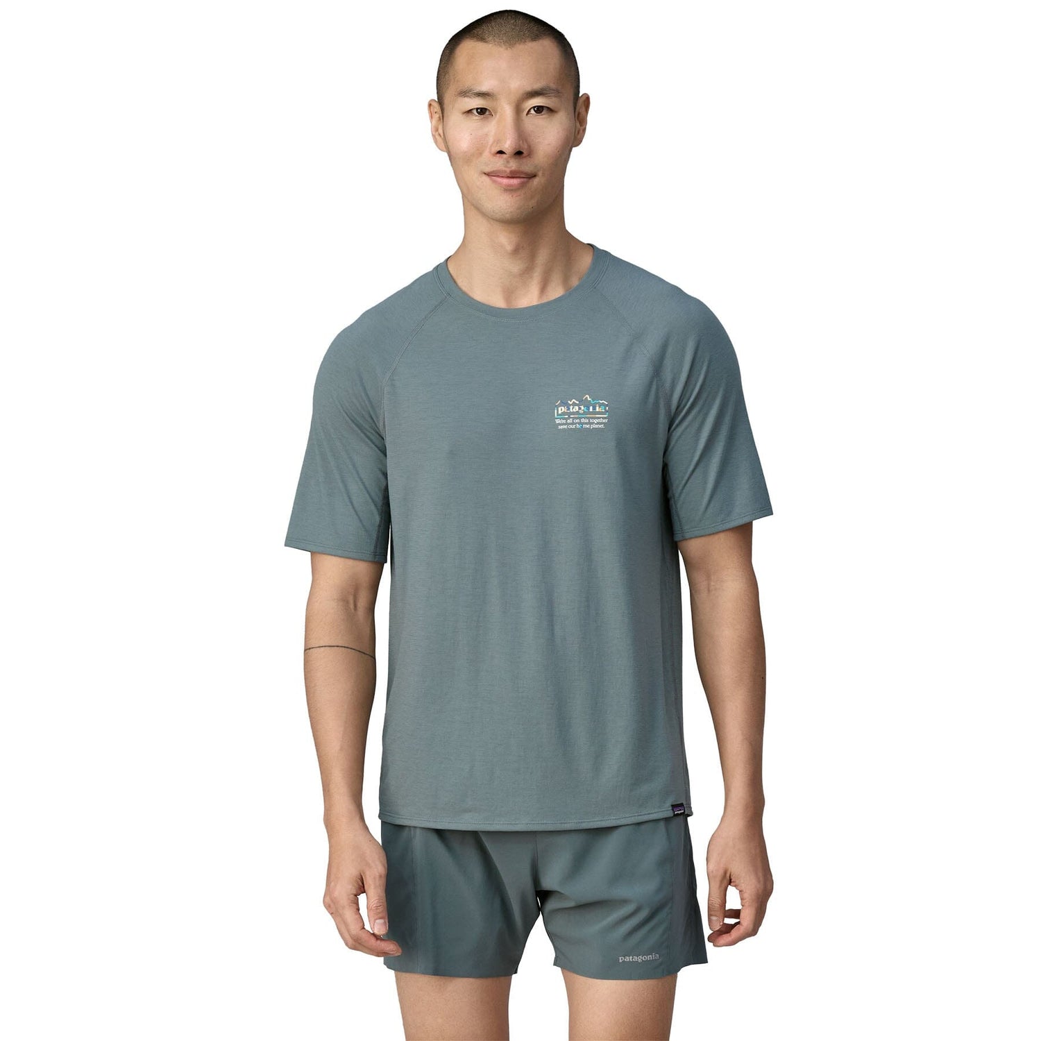 Patagonia M's Cap Cool Trail Graphic Shirt - Recycled polyester & Naia® Renew Unity Fitz: Nouveau Green Shirt