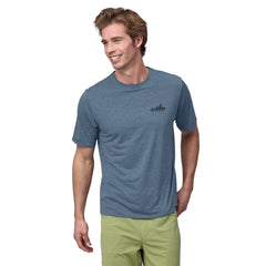 Patagonia M's Capilene® Cool Daily Graphic T-Shirt - Recycled Polyester '73 Skyline: Utility Blue X-Dye Shirt