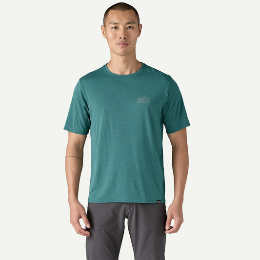 Patagonia M's Capilene® Cool Daily Graphic T-Shirt - Recycled Polyester Strataspire: Wetland Blue X-Dye Shirt