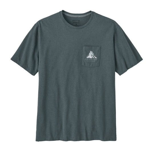Patagonia M's Chouinard Crest Pocket Responsibili T-shirt - 100% Recycled Fabric Nouveau Green Shirt
