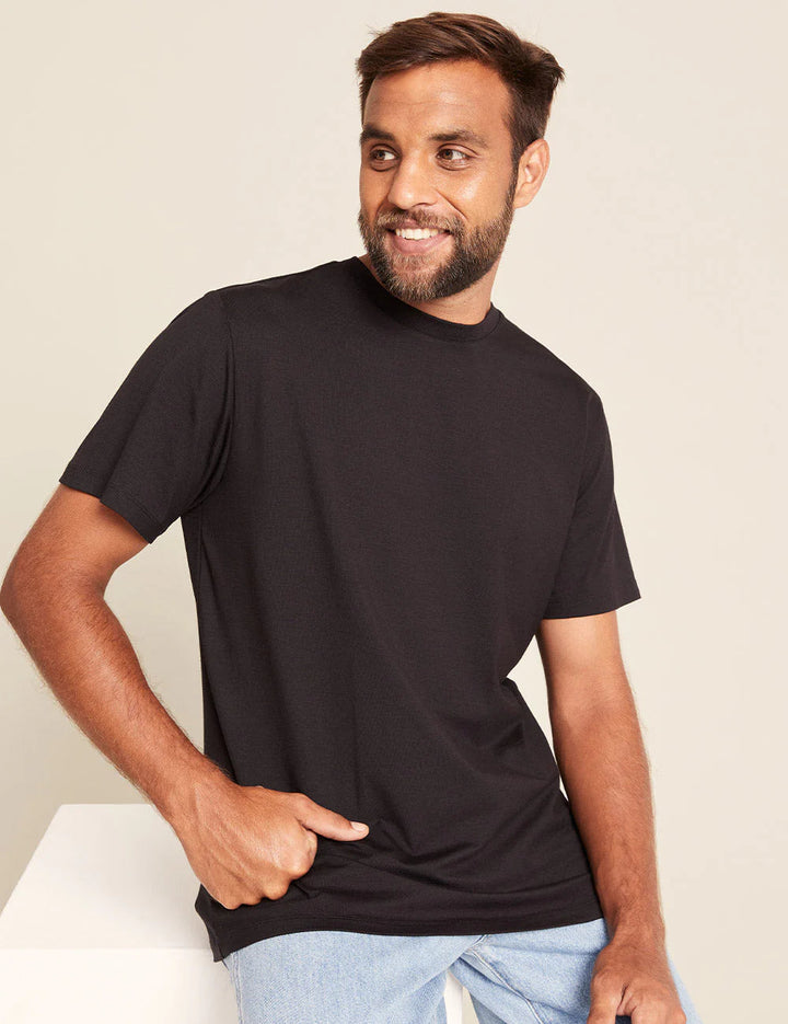 M's Classic Crew Neck T-Shirt - Bamboo Viscose Shirt Boody Black M