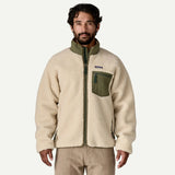 M's Classic Retro-X Fleece Jacket - Recycled Polyester Jacket Patagonia Dark Natural w/Basin Green S 