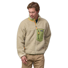Patagonia M's Classic Retro-X Fleece Jacket - Recycled Polyester Dark Natural w Buckhorn Green Jacket