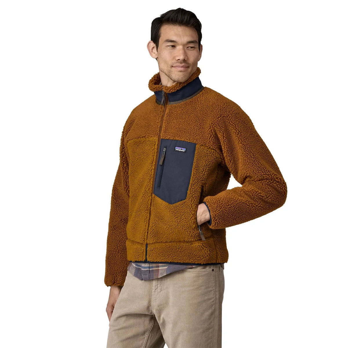 Patagonia M's Classic Retro-X Fleece Jacket - Recycled Polyester Shelter Brown Jacket