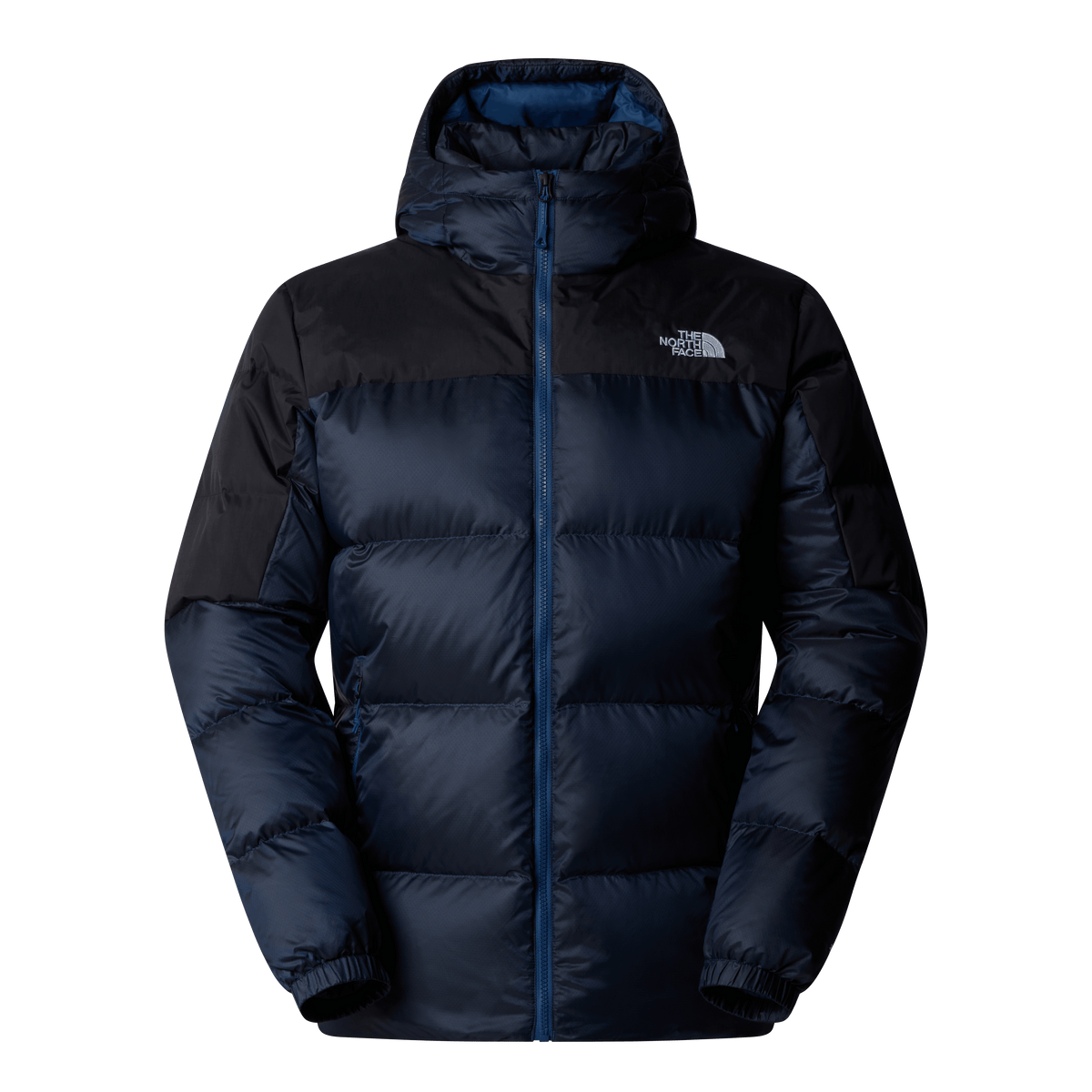 The North Face M's Diablo Down Hoodie 2.0 - Nylon with Non-PFC DWR & Certified Down Blue Black Jacket