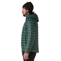 Patagonia M's Down Sweater Hoody - Recycled Nylon & RDS certified Down Cascade Green Jacket
