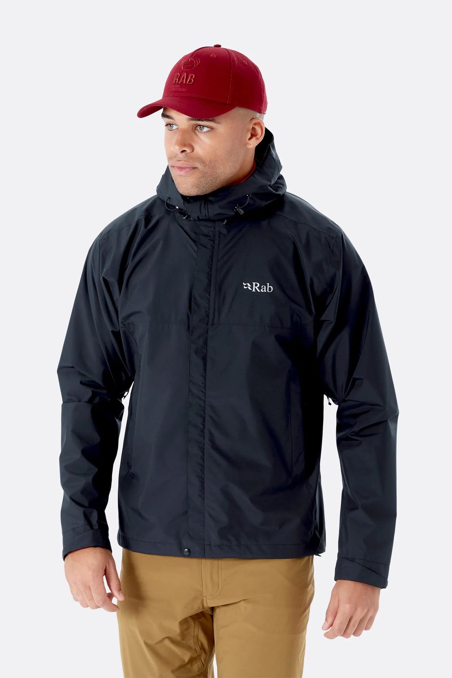 Rab M's Downpour Eco Jacket - Recycled polyester Black Jacket