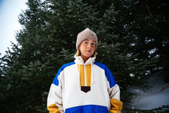 KnowledgeCotton Apparel - M's Fleece Anorak - 100% Recycled PET - Weekendbee - sustainable sportswear