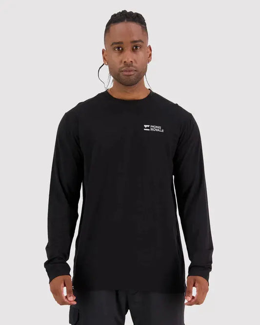 Mons Royale M's Icon LS - Merino Wool Black Shirt
