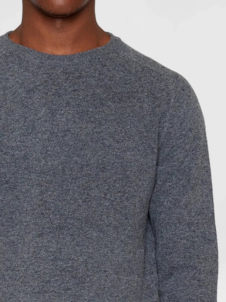 M's Lambswool Crew Neck Shirt KnowledgeCotton Apparel