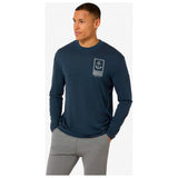 M's Lil Anchor BIO långärmad T-shirt - Blåbär/Vit sten