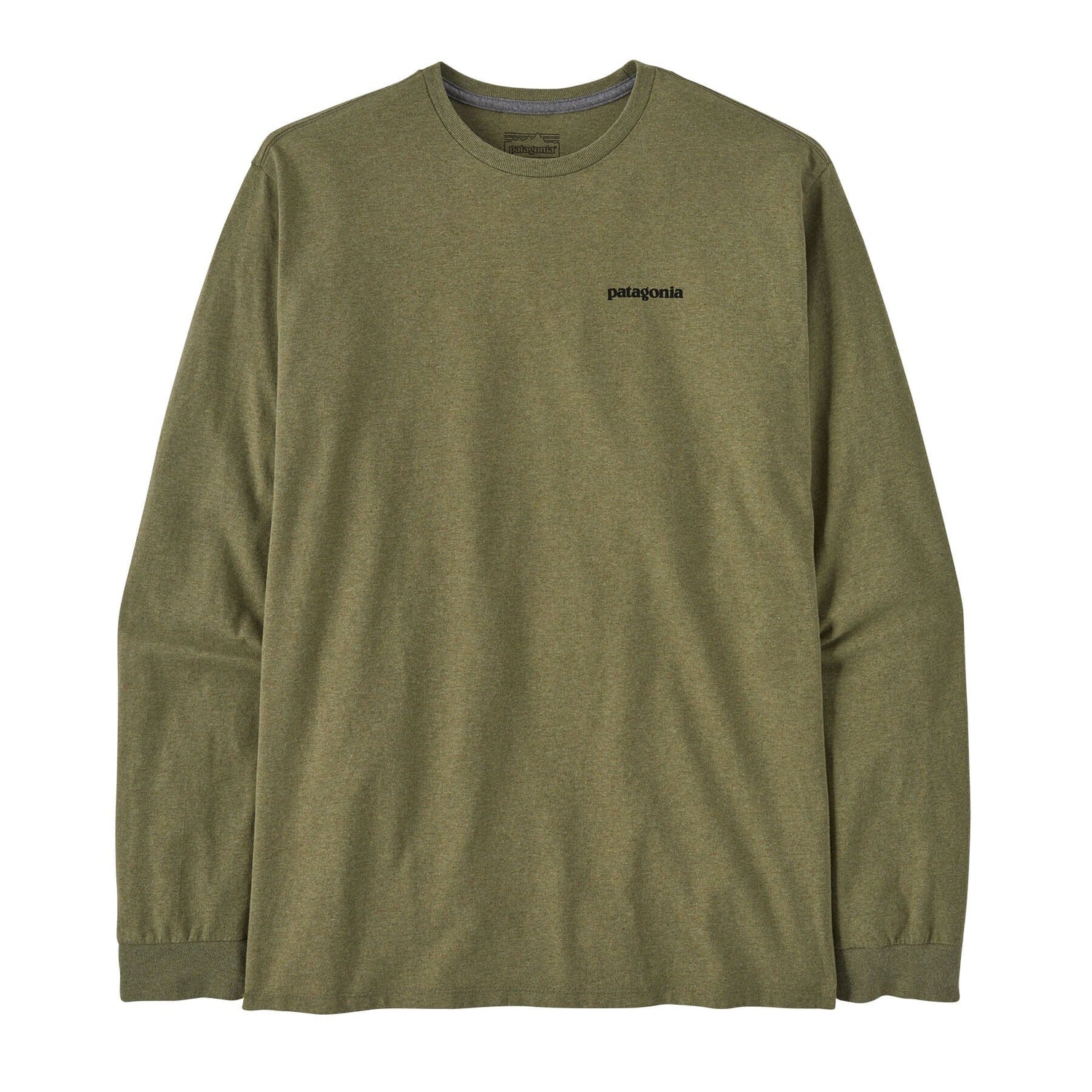 M's Long-Sleeved P-6 Logo Responsibili-Tee® - Recycled Polyester Shirt Patagonia Buckhorn Green S 