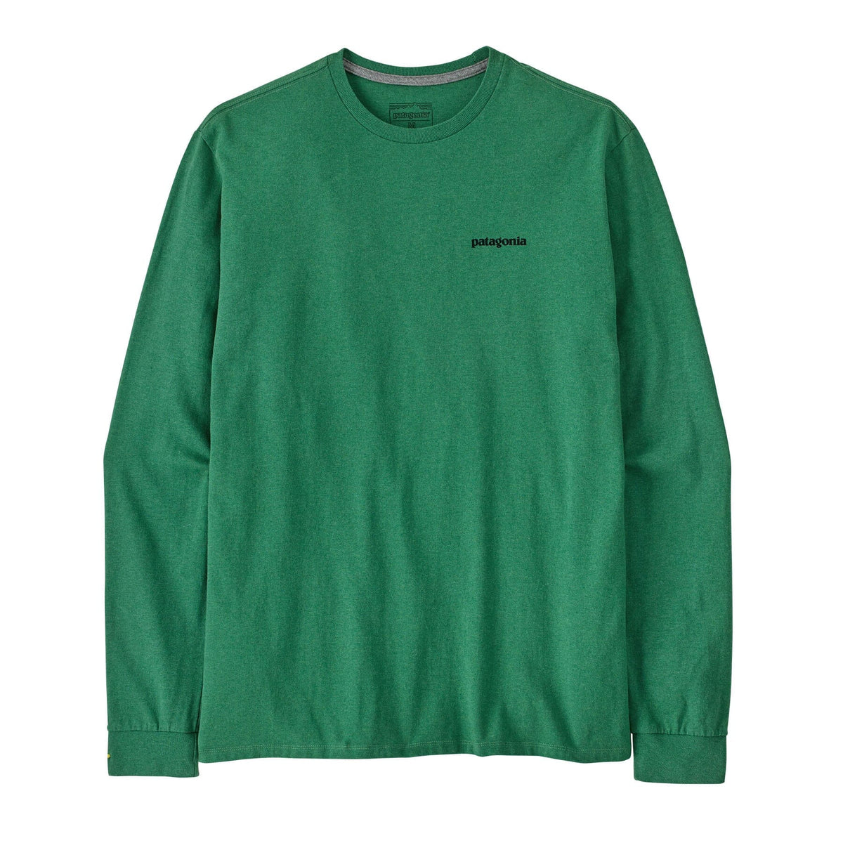 Patagonia M's Long-Sleeved P-6 Logo Responsibili-Tee® - Recycled Polyester Heartleaf Green Shirt