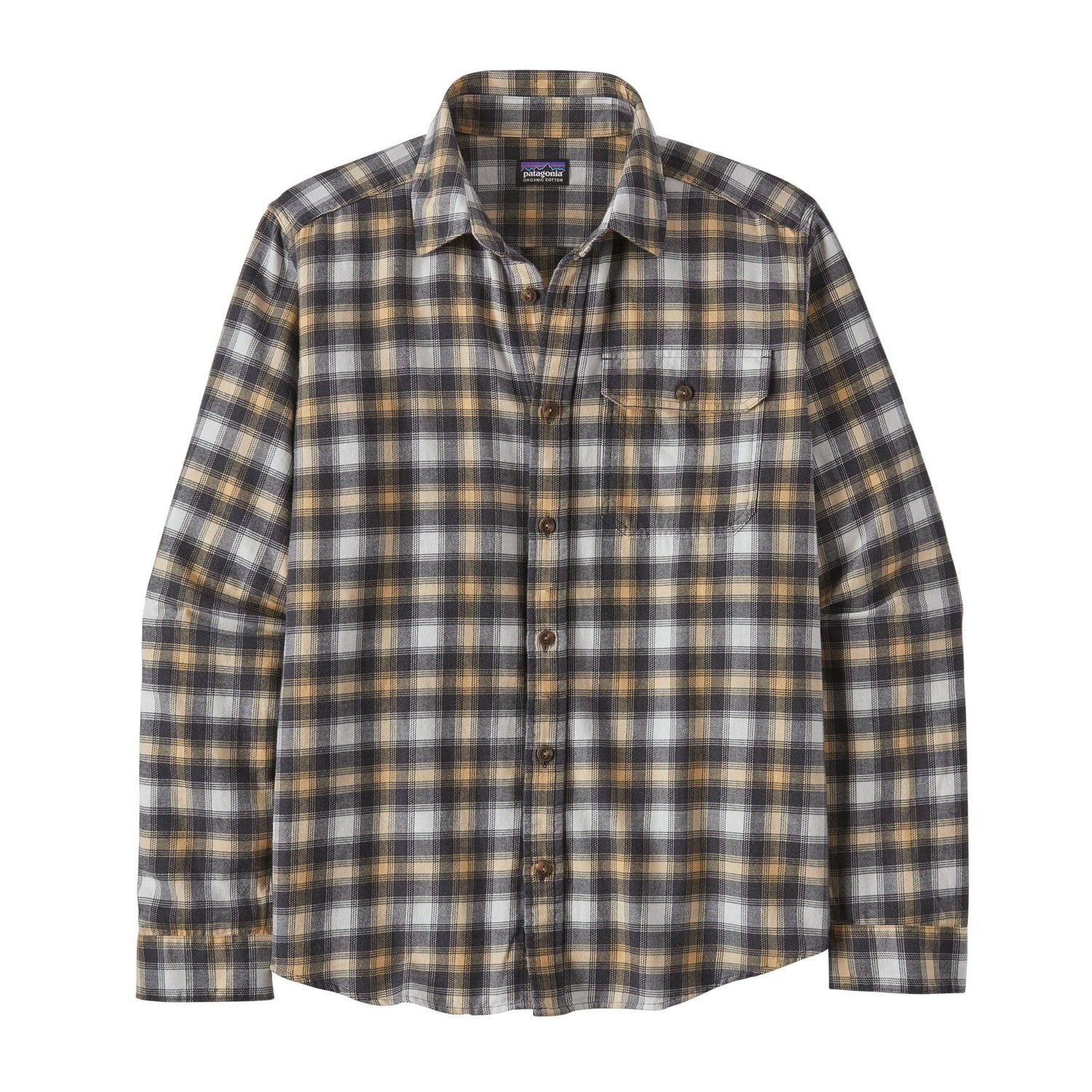 Patagonia M's L/S Cotton in Conversion LW Fjord Flannel Shirt - 100% Cotton in Conversion Beach Day: Sandy Melon Shirt