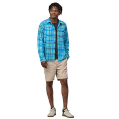 Patagonia M's L/S Cotton in Conversion LW Fjord Flannel Shirt - 100% Cotton in Conversion Ocean: Subtidal Blue Shirt