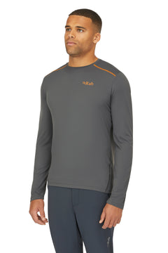 Rab M's LS Force T-shirt - Recycled polyester & polyester Beluga Shirt