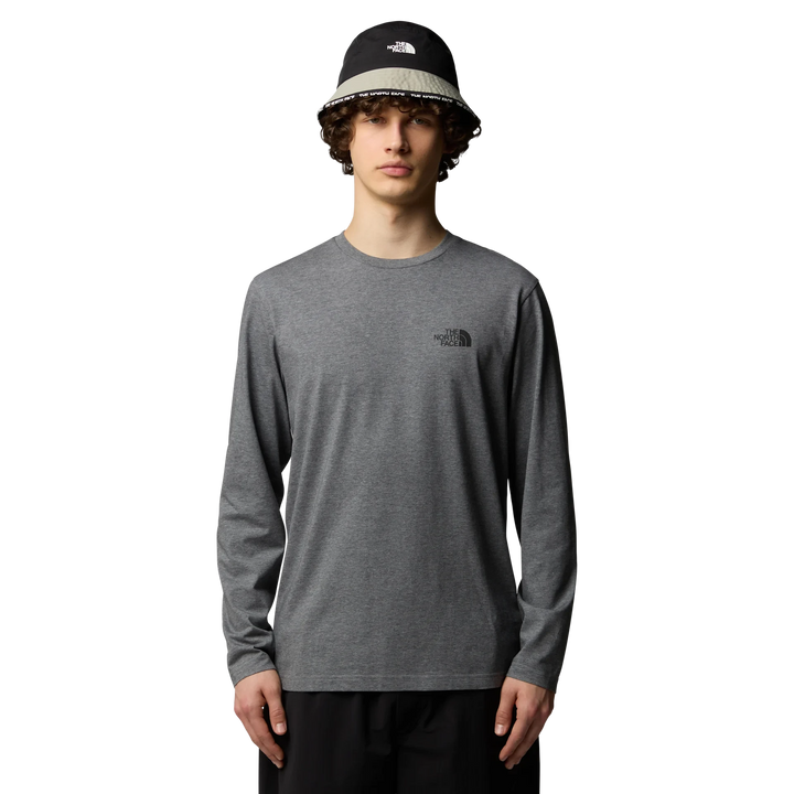 M's L/S Simple Dome Tee Shirt The North Face Grey S