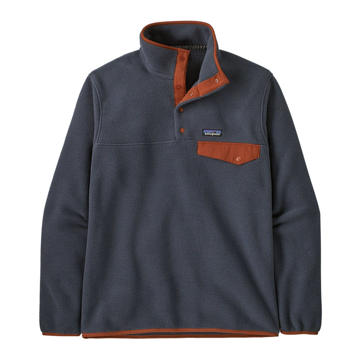 Patagonia M's LW Synch Snap-T Fleece Pullover - 100% Recycled Polyester Shelter Brown Shirt