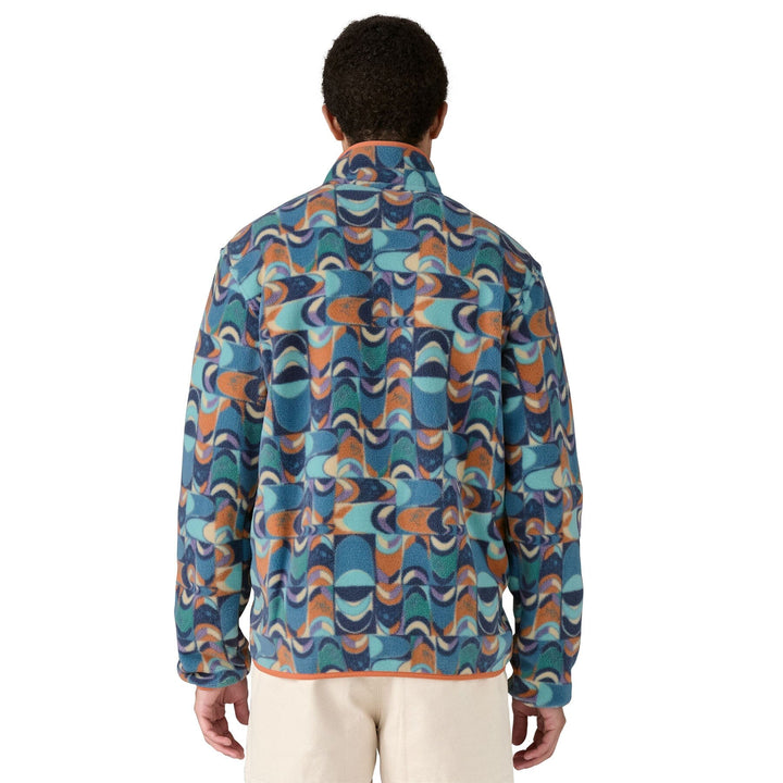 Patagonia M's LW Synch Snap-T Fleece Pullover - 100% Recycled Polyester Swallowtail Geo: Still Blue Shirt