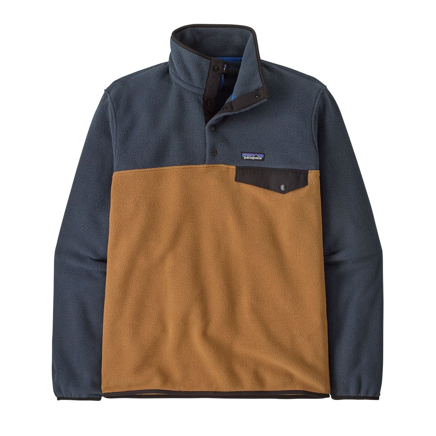 Patagonia M's LW Synch Snap-T Fleece Pullover - 100% Recycled Polyester Deer Brown Shirt