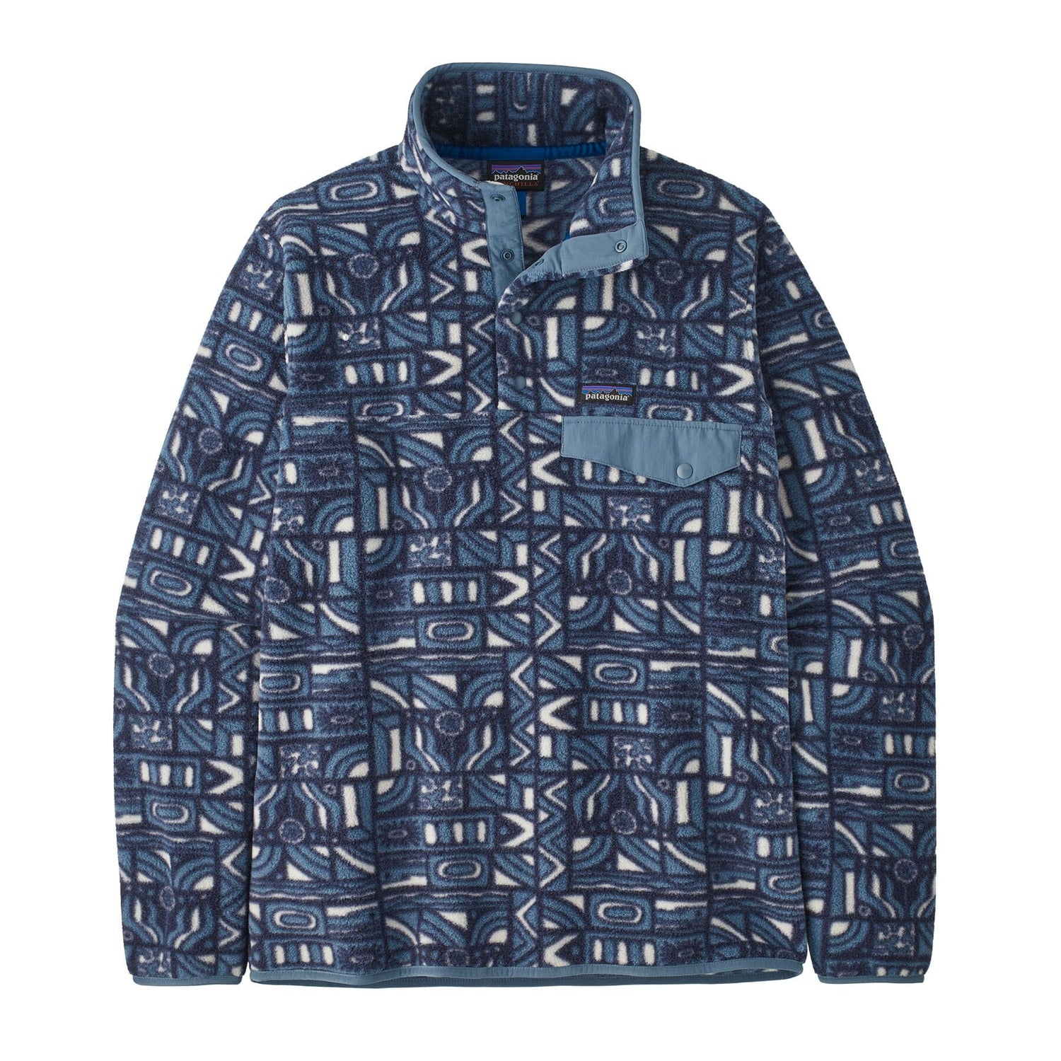 Patagonia M's LW Synch Snap-T Fleece Pullover - 100% Recycled Polyester New Visions: New Navy Shirt