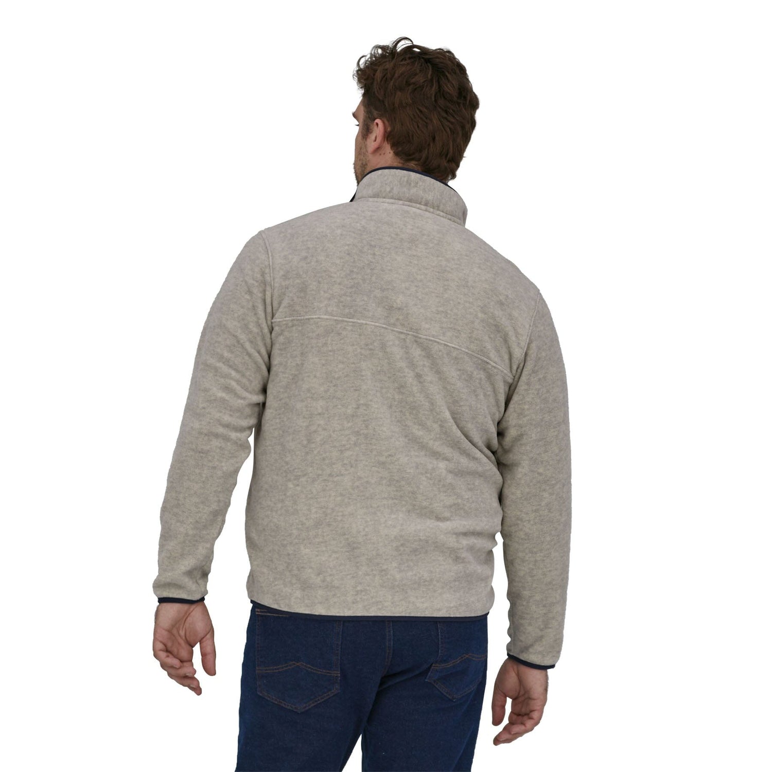 Patagonia M's LW Synch Snap-T Fleece Pullover - 100% Recycled Polyester Oatmeal Heather Shirt