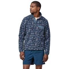 Patagonia M's LW Synch Snap-T Fleece Pullover - 100% Recycled Polyester New Visions: New Navy Shirt