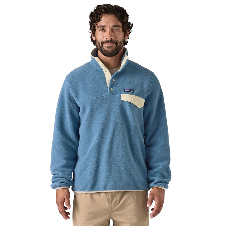 Patagonia M's LW Synch Snap-T Fleece Pullover - 100% Recycled Polyester Still Blue Shirt