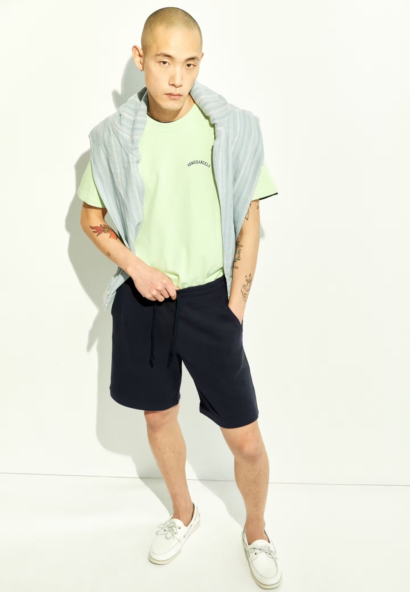 Armedangels M's Maarcolos Comfort Shorts Night Sky Pants