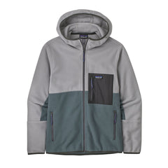 Patagonia M's Microdini Fleece Hoody - 100% recycled polyester Nouveau Green w Salt Grey Shirt
